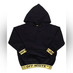 Off White Hoodie industrial kids 6y black yellow
